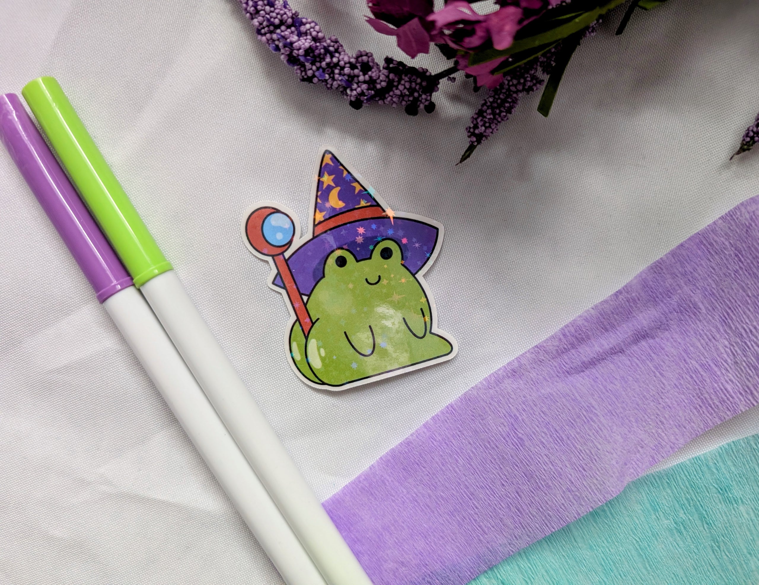 Wizard Butt Frog Sticker